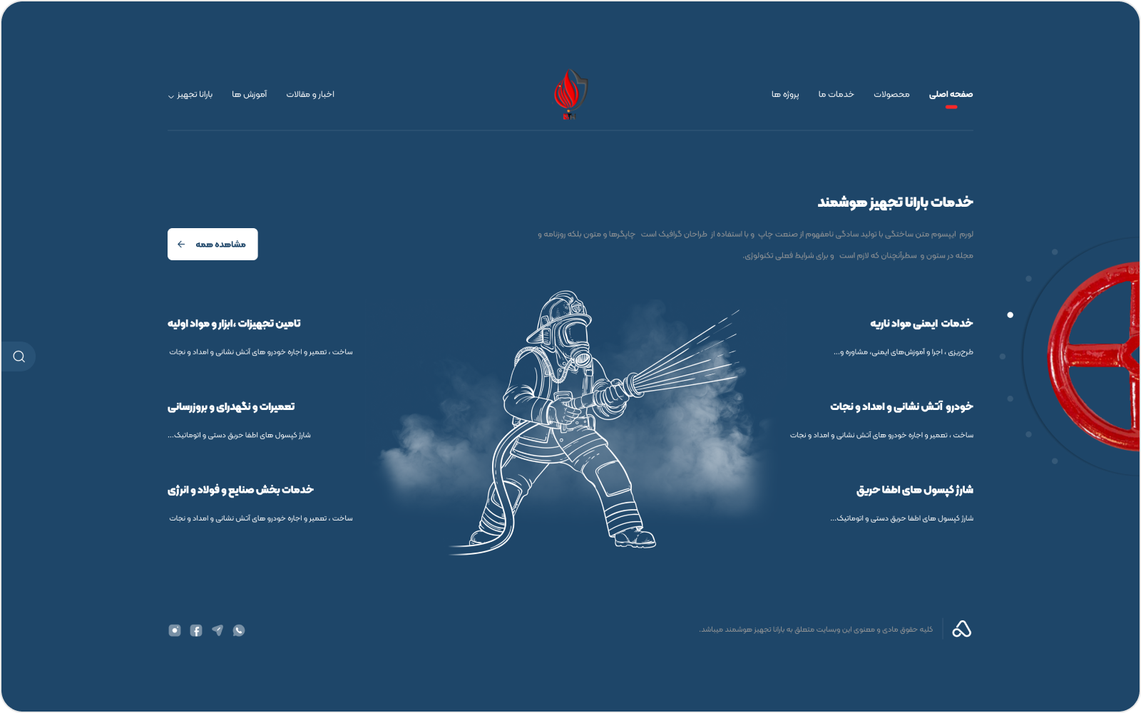 تجهیزات آتش نشانی بارانا گروپ