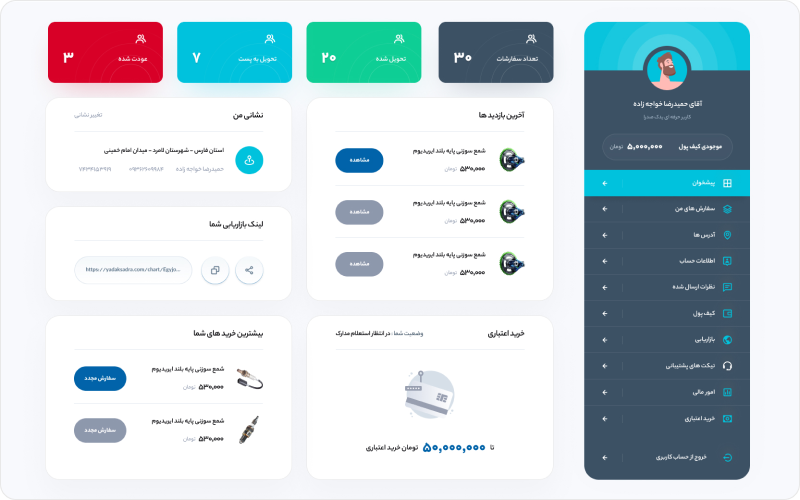 فروشگاه لوازم یدکی یدک صدرا
